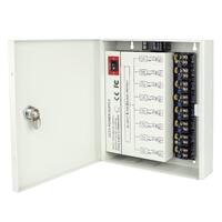 POWER SUPPLY UNIT - 8 OUTPUTS, 12 VDC, 16 AMPS, REGULATED, INDIVIDUALLY FUSED (PTC)
